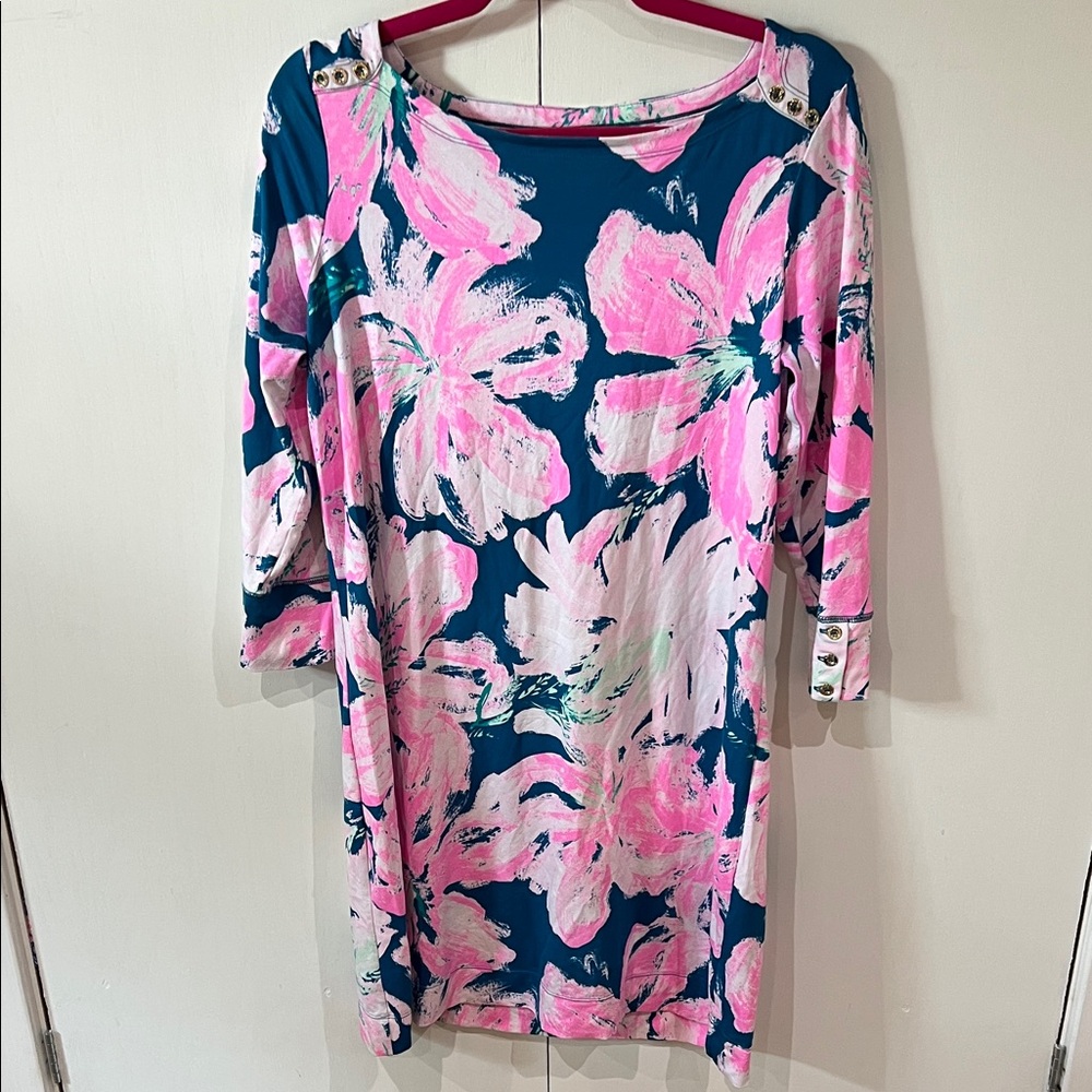 Lilly Pulitzer Pink and Blue Floral Dress